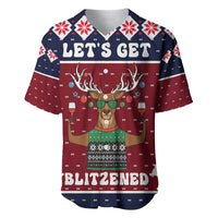 Lets Get Slouchy Christmas Baseball Jersey Funny Xmas Holiday Patterns - Wonder Print Shop