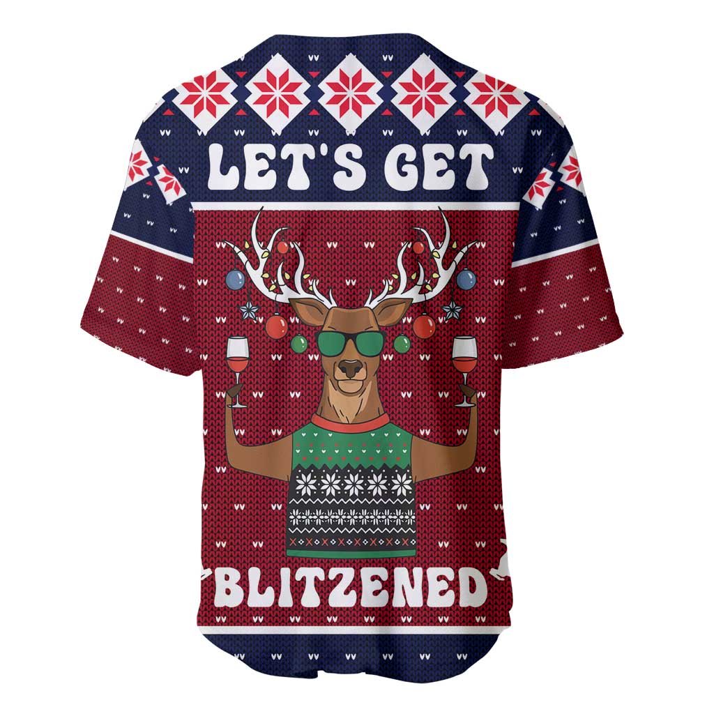 Lets Get Slouchy Christmas Baseball Jersey Funny Xmas Holiday Patterns - Wonder Print Shop