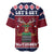 Lets Get Slouchy Christmas Baseball Jersey Funny Xmas Holiday Patterns - Wonder Print Shop