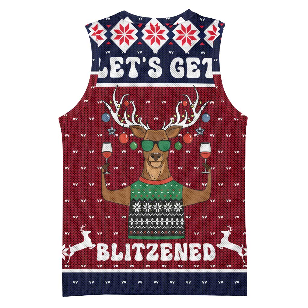 Lets Get Slouchy Christmas Basketball Jersey Funny Xmas Holiday Patterns - Wonder Print Shop