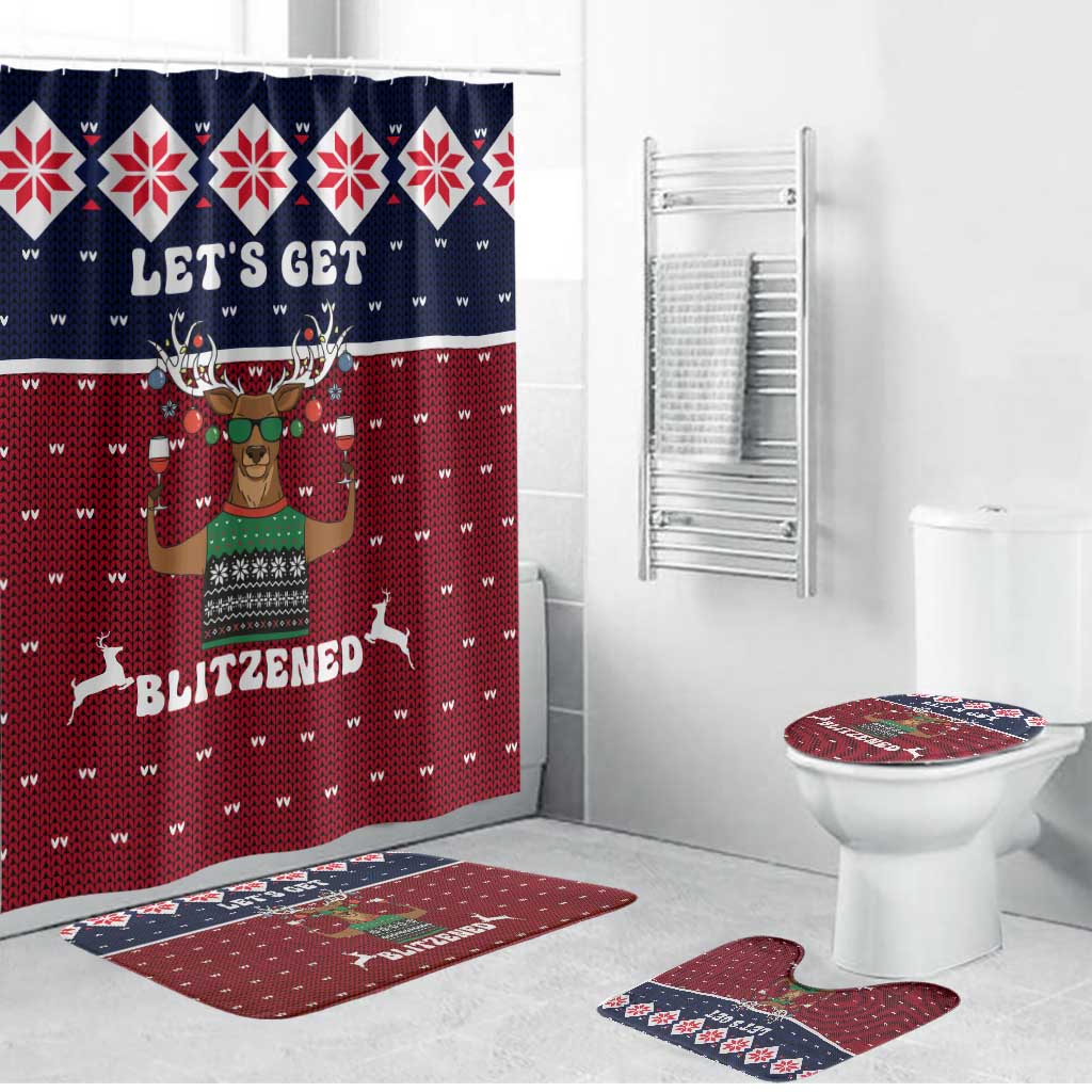 Lets Get Slouchy Christmas Bathroom Set Funny Xmas Holiday Patterns - Wonder Print Shop