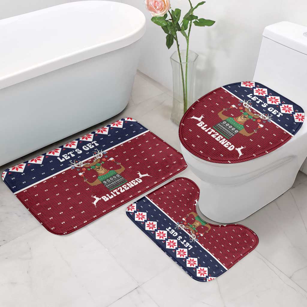 Lets Get Slouchy Christmas Bathroom Set Funny Xmas Holiday Patterns - Wonder Print Shop