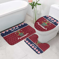 Lets Get Slouchy Christmas Bathroom Set Funny Xmas Holiday Patterns - Wonder Print Shop