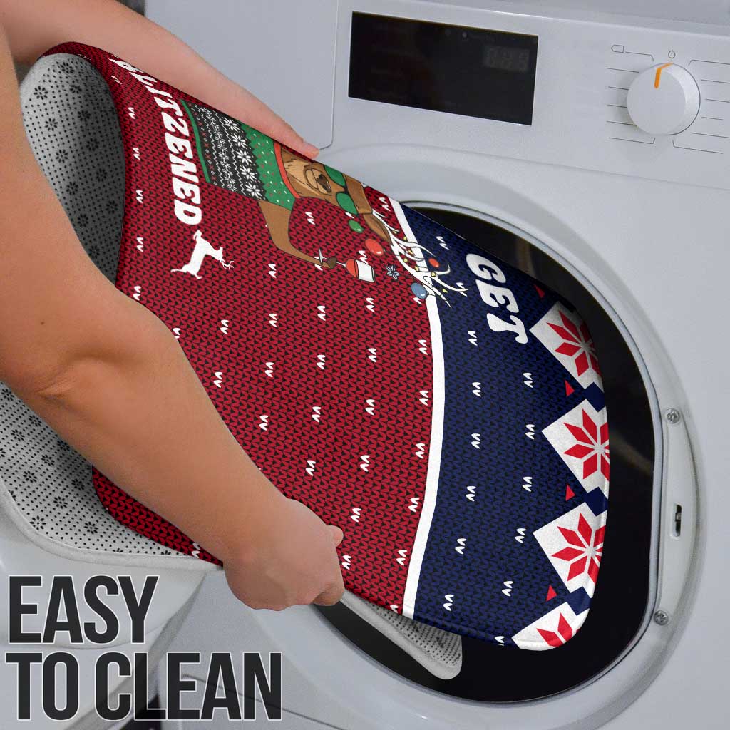 Lets Get Slouchy Christmas Bathroom Set Funny Xmas Holiday Patterns - Wonder Print Shop