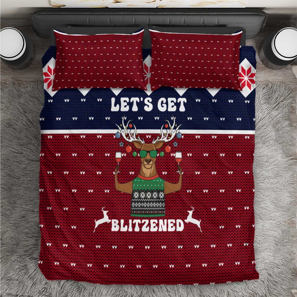 Lets Get Slouchy Christmas Bedding Set Funny Xmas Holiday Patterns - Wonder Print Shop
