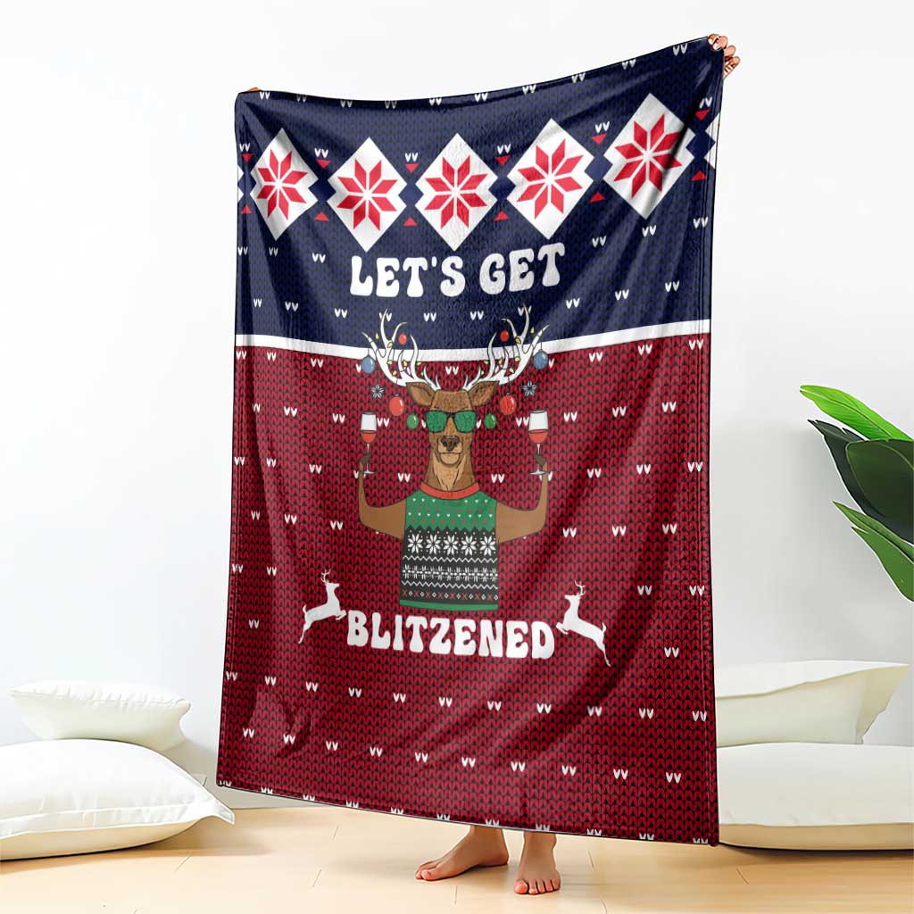Lets Get Slouchy Christmas Blanket Funny Xmas Holiday Patterns - Wonder Print Shop