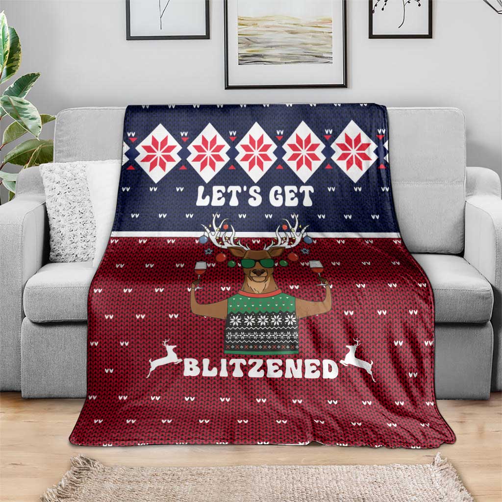 Lets Get Slouchy Christmas Blanket Funny Xmas Holiday Patterns - Wonder Print Shop