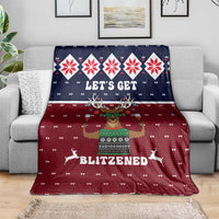 Lets Get Slouchy Christmas Blanket Funny Xmas Holiday Patterns - Wonder Print Shop