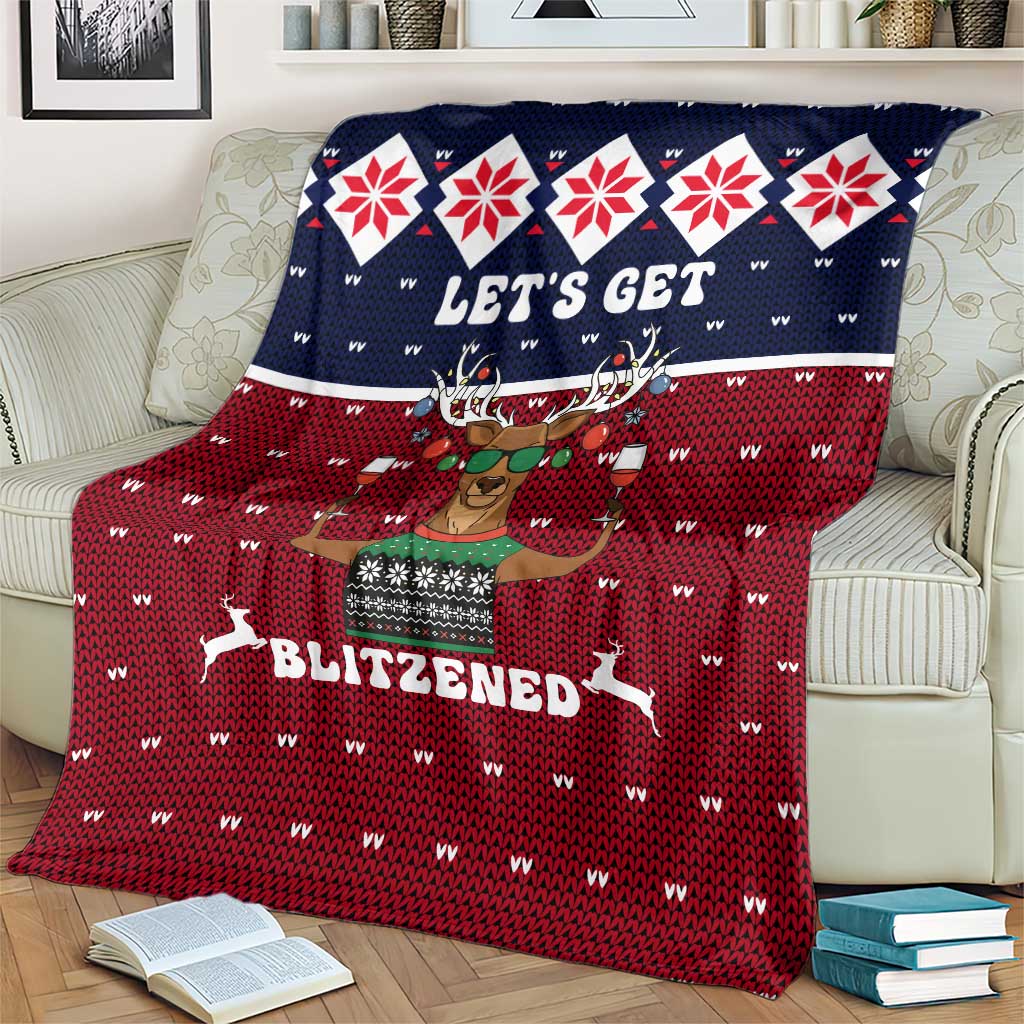 Lets Get Slouchy Christmas Blanket Funny Xmas Holiday Patterns - Wonder Print Shop