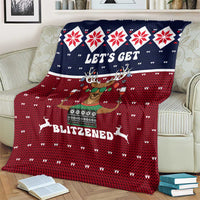 Lets Get Slouchy Christmas Blanket Funny Xmas Holiday Patterns - Wonder Print Shop