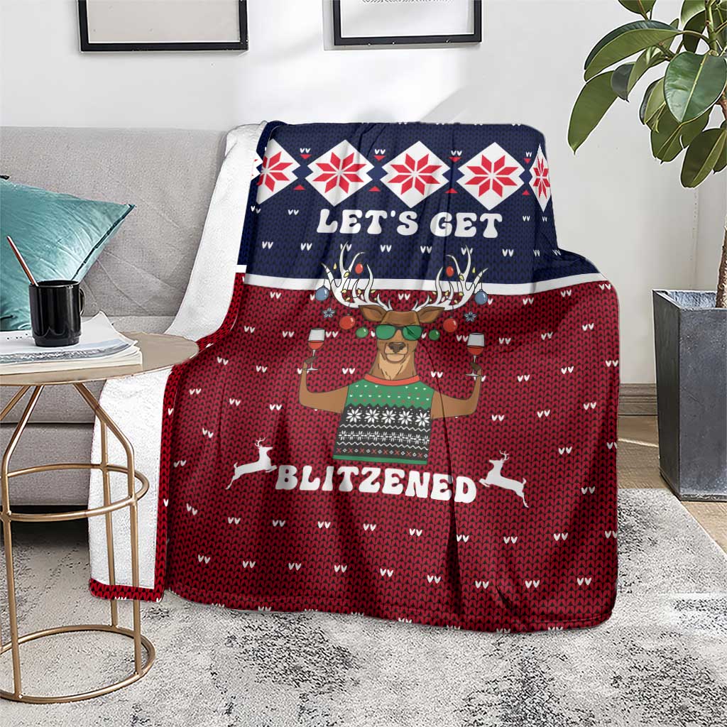 Lets Get Slouchy Christmas Blanket Funny Xmas Holiday Patterns - Wonder Print Shop