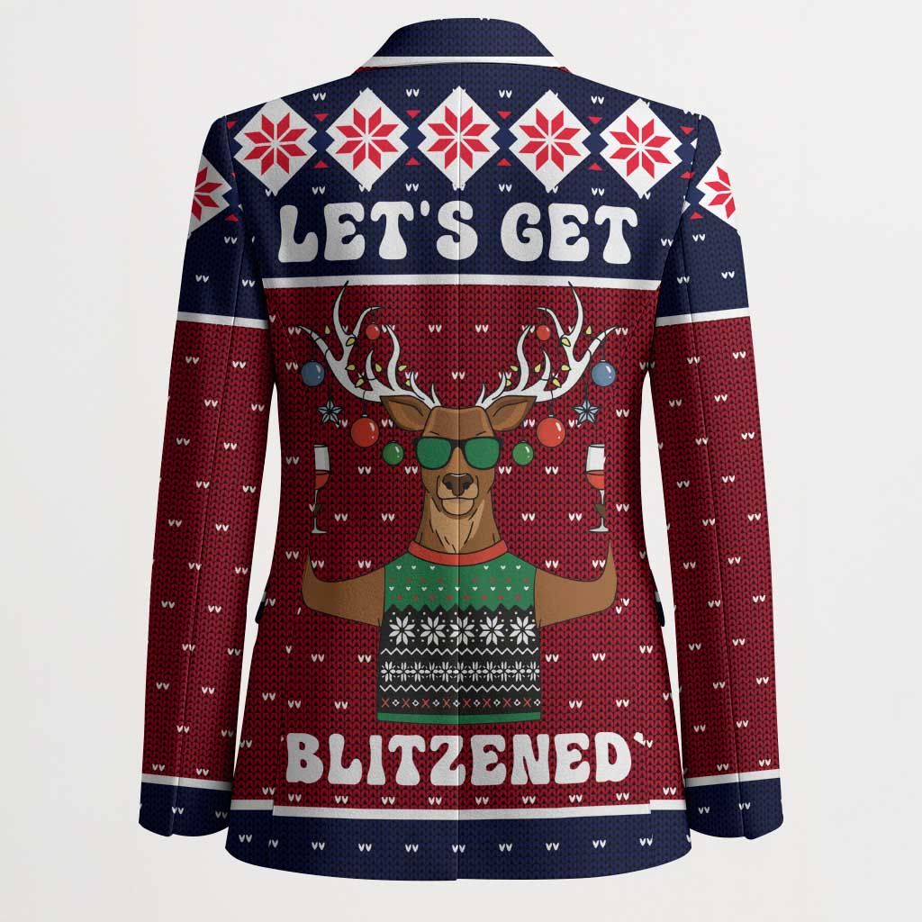 Lets Get Slouchy Christmas Blazer Funny Xmas Holiday Patterns - Wonder Print Shop