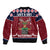 Lets Get Slouchy Christmas Bomber Jacket Funny Xmas Holiday Patterns - Wonder Print Shop