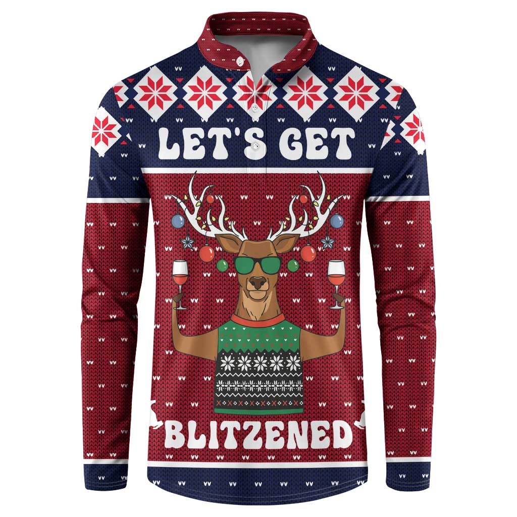 Lets Get Slouchy Christmas Button Sweatshirt Funny Xmas Holiday Patterns - Wonder Print Shop