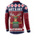 Lets Get Slouchy Christmas Button Sweatshirt Funny Xmas Holiday Patterns - Wonder Print Shop