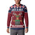 Lets Get Slouchy Christmas Button Sweatshirt Funny Xmas Holiday Patterns - Wonder Print Shop