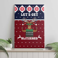 Lets Get Slouchy Christmas Canvas Wall Art Funny Xmas Holiday Patterns - Wonder Print Shop
