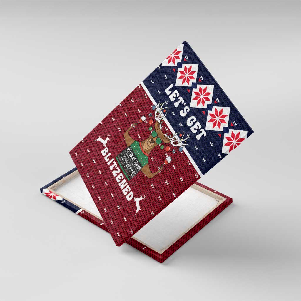 Lets Get Slouchy Christmas Canvas Wall Art Funny Xmas Holiday Patterns - Wonder Print Shop
