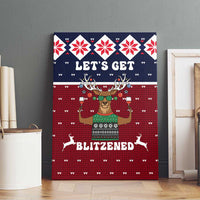 Lets Get Slouchy Christmas Canvas Wall Art Funny Xmas Holiday Patterns - Wonder Print Shop