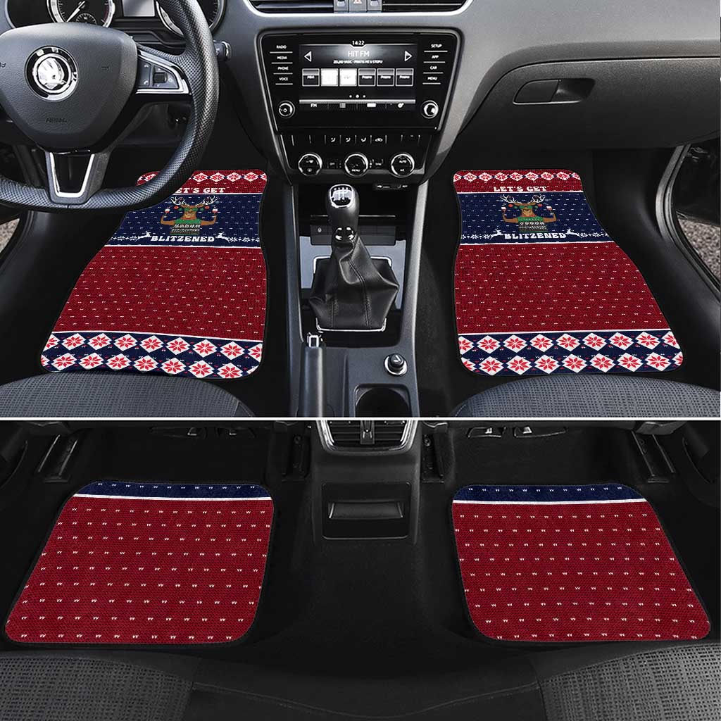 Lets Get Slouchy Christmas Car Mats Funny Xmas Holiday Patterns - Wonder Print Shop