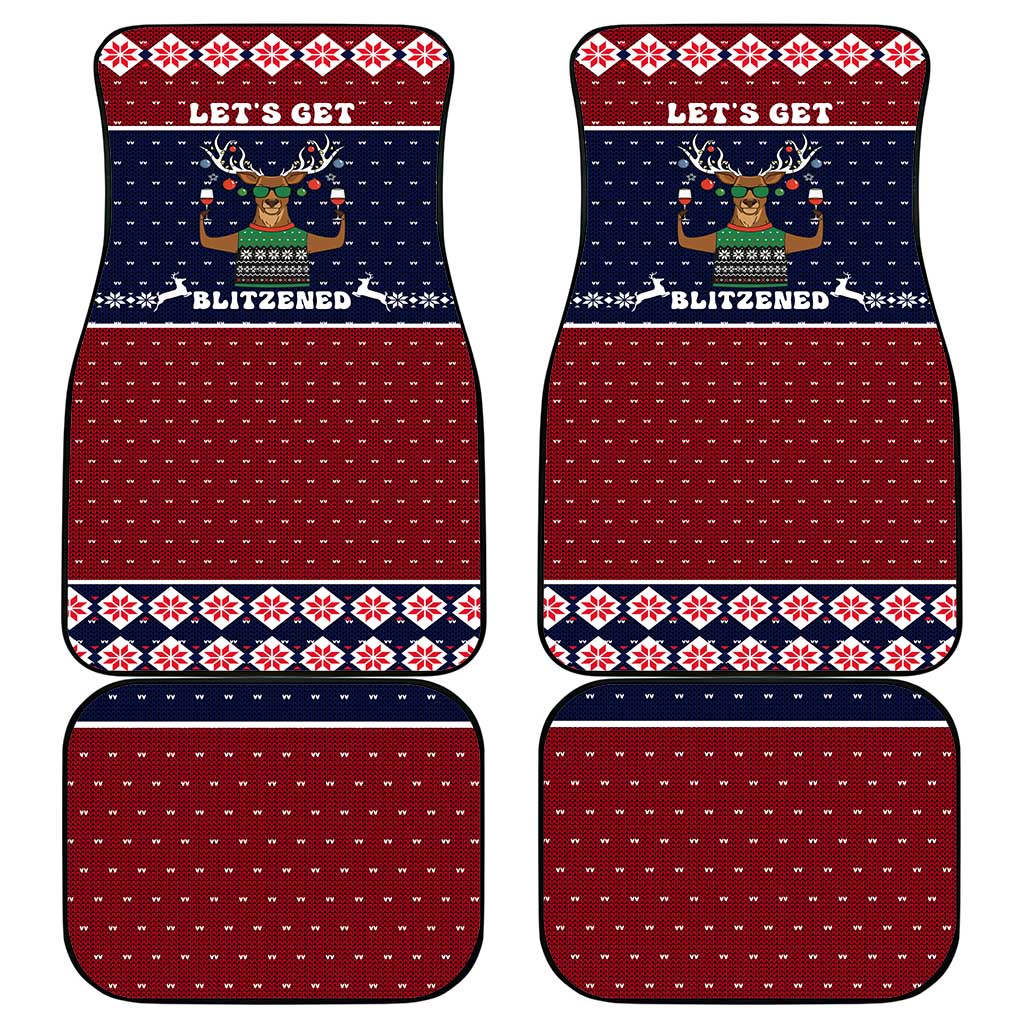 Lets Get Slouchy Christmas Car Mats Funny Xmas Holiday Patterns - Wonder Print Shop