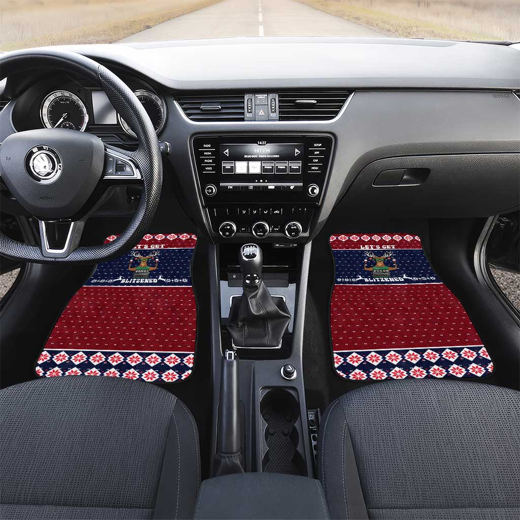 Lets Get Slouchy Christmas Car Mats Funny Xmas Holiday Patterns - Wonder Print Shop