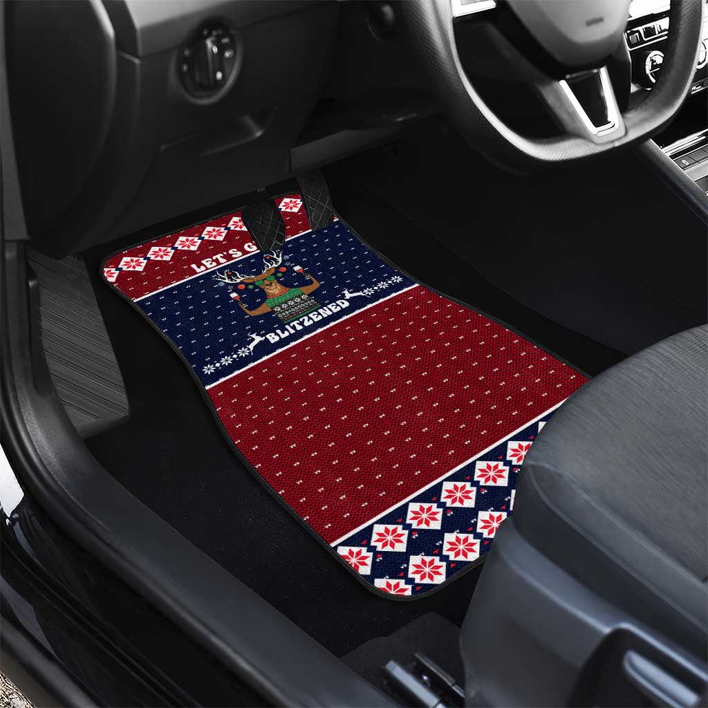 Lets Get Slouchy Christmas Car Mats Funny Xmas Holiday Patterns - Wonder Print Shop