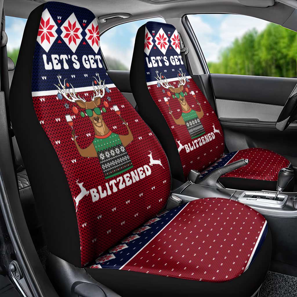 Lets Get Slouchy Christmas Car Seat Cover Funny Xmas Holiday Patterns - Wonder Print Shop
