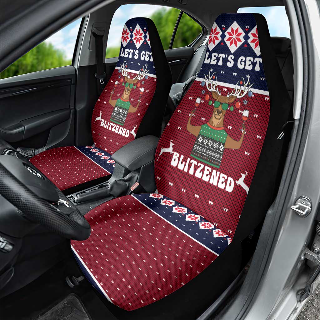 Lets Get Slouchy Christmas Car Seat Cover Funny Xmas Holiday Patterns - Wonder Print Shop