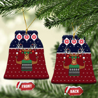 Lets Get Slouchy Christmas Ceramic Ornament Funny Xmas Holiday Patterns - Wonder Print Shop