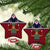 Lets Get Slouchy Christmas Ceramic Ornament Funny Xmas Holiday Patterns - Wonder Print Shop