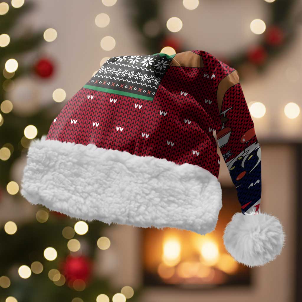 Lets Get Slouchy Christmas Santa Hat Funny Xmas Holiday Patterns - Wonder Print Shop