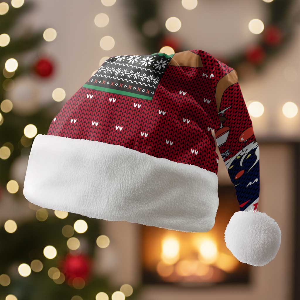 Lets Get Slouchy Christmas Santa Hat Funny Xmas Holiday Patterns - Wonder Print Shop