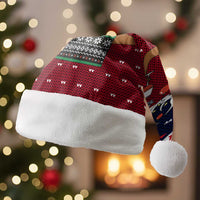 Lets Get Slouchy Christmas Santa Hat Funny Xmas Holiday Patterns - Wonder Print Shop