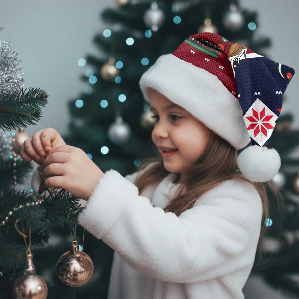 Lets Get Slouchy Christmas Santa Hat Funny Xmas Holiday Patterns - Wonder Print Shop