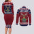 Lets Get Slouchy Christmas Couples Matching Long Sleeve Bodycon Dress and Long Sleeve Button Shirt Funny Xmas Holiday Patterns - Wonder Print Shop