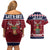 Lets Get Slouchy Christmas Couples Matching Off Shoulder Short Dress and Hawaiian Shirt Funny Xmas Holiday Patterns - Wonder Print Shop