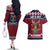 Lets Get Slouchy Christmas Couples Matching Off The Shoulder Long Sleeve Dress and Hawaiian Shirt Funny Xmas Holiday Patterns - Wonder Print Shop