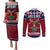 Lets Get Slouchy Christmas Couples Matching Puletasi and Long Sleeve Button Shirt Funny Xmas Holiday Patterns - Wonder Print Shop