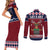 Lets Get Slouchy Christmas Couples Matching Short Sleeve Bodycon Dress and Long Sleeve Button Shirt Funny Xmas Holiday Patterns - Wonder Print Shop