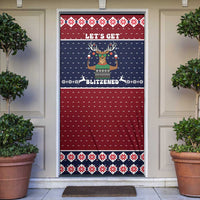 Lets Get Slouchy Christmas Door Cover Funny Xmas Holiday Patterns - Wonder Print Shop