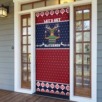 Lets Get Slouchy Christmas Door Cover Funny Xmas Holiday Patterns - Wonder Print Shop