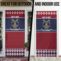 Lets Get Slouchy Christmas Door Cover Funny Xmas Holiday Patterns - Wonder Print Shop