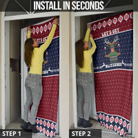 Lets Get Slouchy Christmas Door Cover Funny Xmas Holiday Patterns - Wonder Print Shop