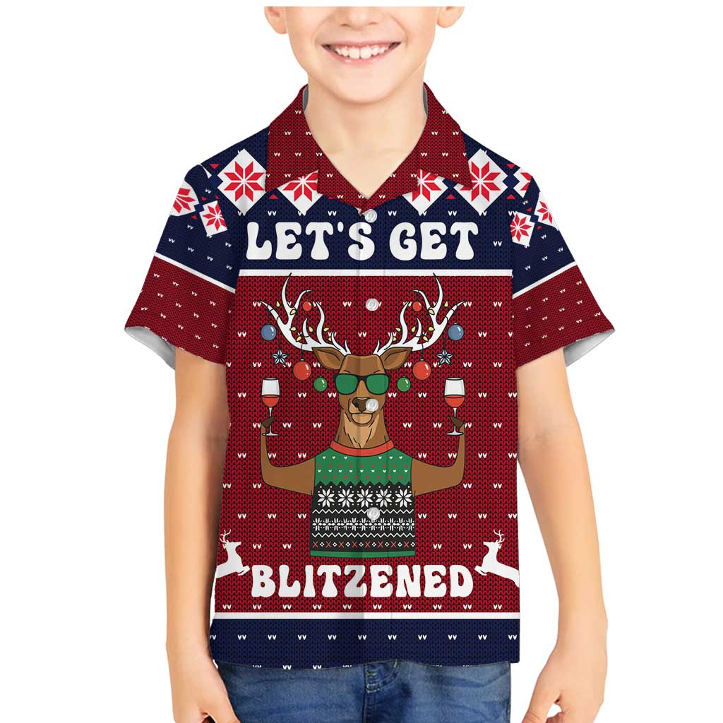 Lets Get Slouchy Christmas Family Matching Mermaid Dress and Hawaiian Shirt Funny Xmas Holiday Patterns - Wonder Print Shop