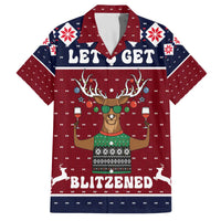 Lets Get Slouchy Christmas Family Matching Off The Shoulder Long Sleeve Dress and Hawaiian Shirt Funny Xmas Holiday Patterns - Wonder Print Shop