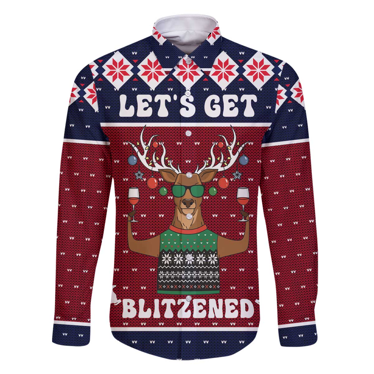 Lets Get Slouchy Christmas Family Matching Off The Shoulder Long Sleeve Dress and Hawaiian Shirt Funny Xmas Holiday Patterns - Wonder Print Shop