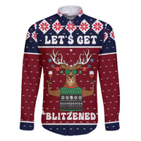 Lets Get Slouchy Christmas Family Matching Off The Shoulder Long Sleeve Dress and Hawaiian Shirt Funny Xmas Holiday Patterns - Wonder Print Shop
