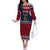 Lets Get Slouchy Christmas Family Matching Off The Shoulder Long Sleeve Dress and Hawaiian Shirt Funny Xmas Holiday Patterns - Wonder Print Shop