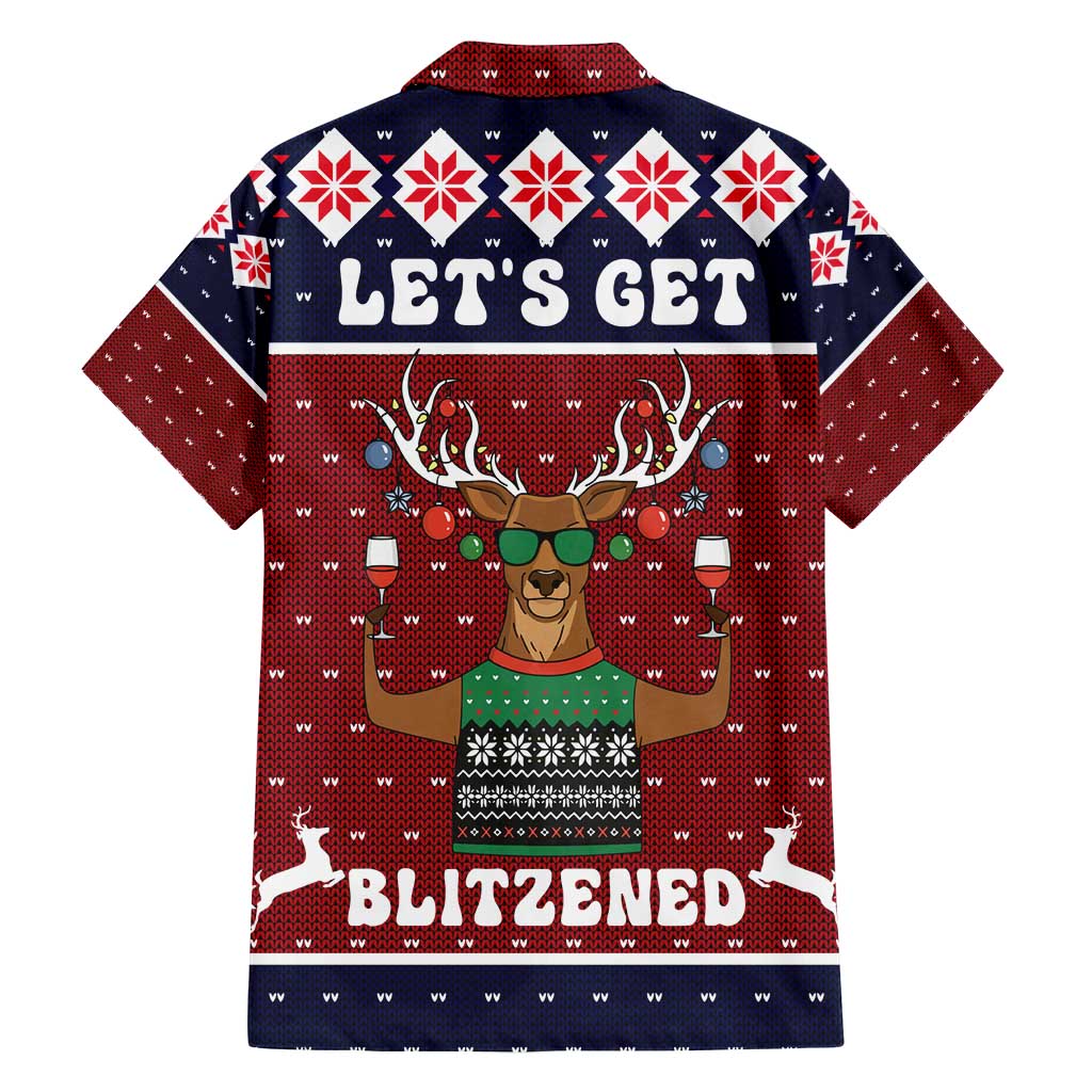 Lets Get Slouchy Christmas Family Matching Off Shoulder Short Dress and Hawaiian Shirt Funny Xmas Holiday Patterns - Wonder Print Shop